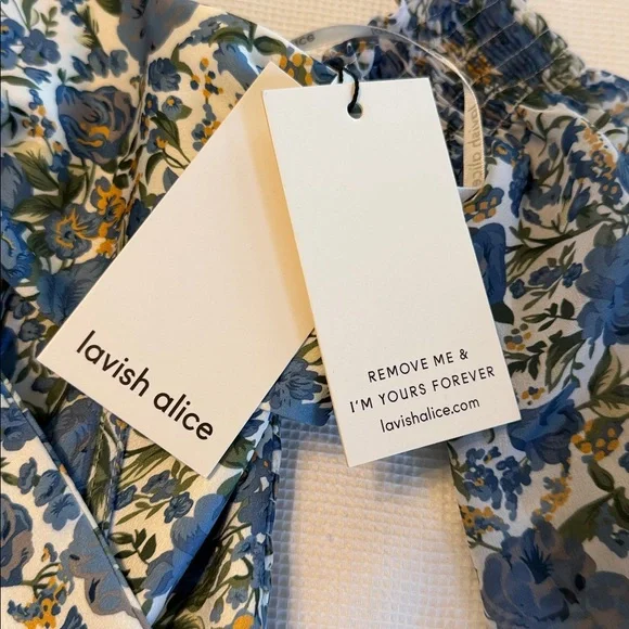 Lavish Alice Floral Print Ballom Sleeves Mini Dress Size 4 NWT - Picture 6 of 15